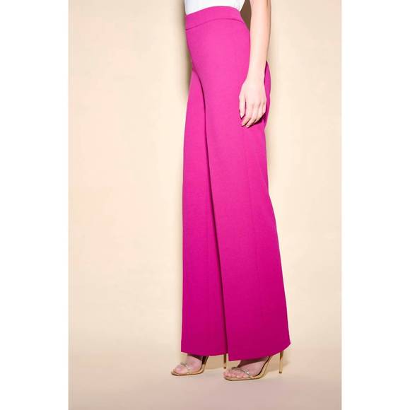 NEW JOSEPH RIBKOFF scuba crepe wide leg pants in opulence - Picture 2 of 3